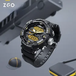 ZGO Animation Joint Genuine Boys Luminous Sports Watch Cool Sports Watch Black Technology Electronic Watches