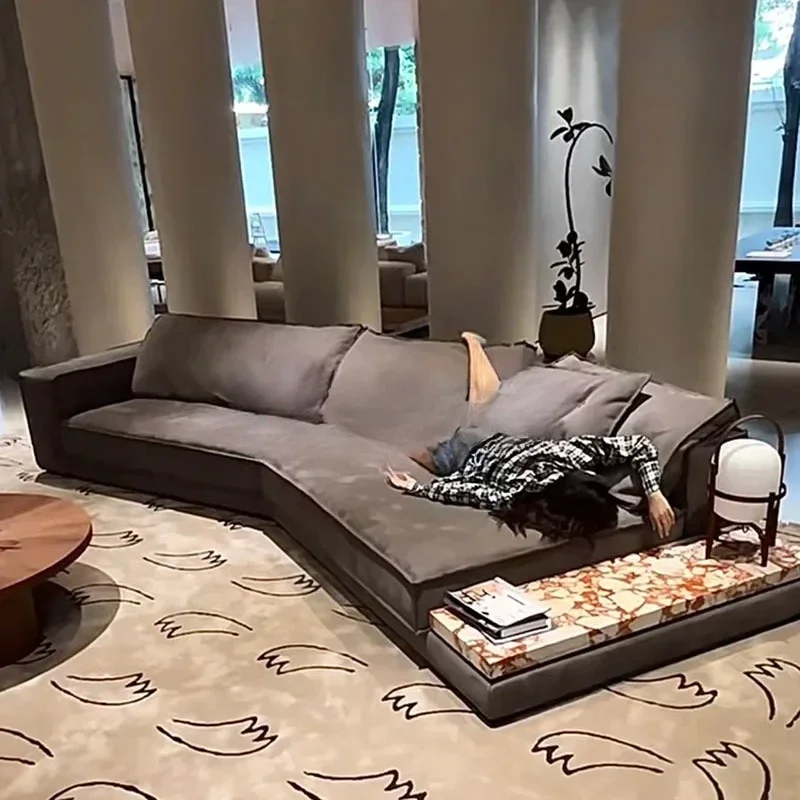 TTTTItalian Minimalist Corner Special-shaped Modern Villa Sofa Small Apartment Simple Technology Cloth