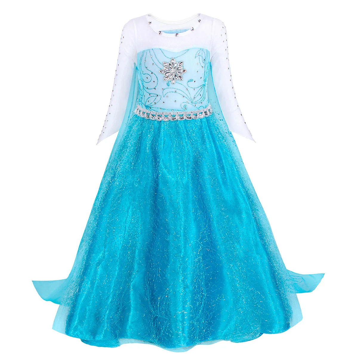 Mädchen Eis-Fantasie-Prinzessin Mesh-Ballkleid Kinder Cosplay-Kleid für Halloween, Karneval, Geburtstag, Themenparty, Rollenspiel – Detail 34