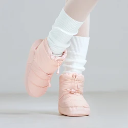 Women Ballet Shoes Warm Up Booties Winter Dance Boots Plush Dance Cotton Shoes Warm Anti-Slip Ballet Shoes Training Shoes