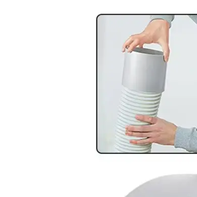 1pc 5.9inch Portable Air Conditioner Hose Coupler Dual-thread Air Conditioner for exhaust Hose Connector Prevent Leaks