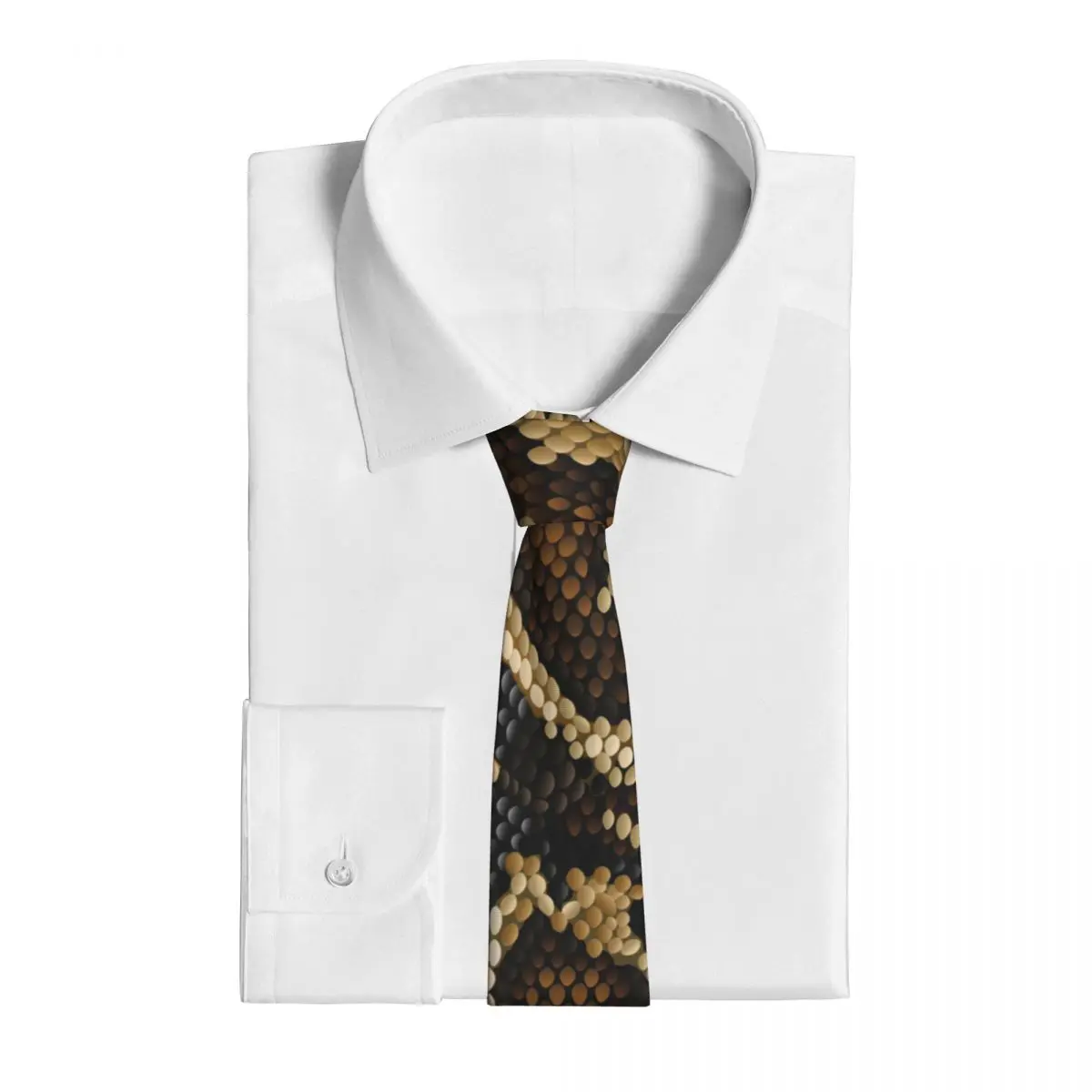 Classic Tie for Men Silk Mens Neckties for Wedding Party Business Adult Neck Tie Casual Snake Skin Texture Tie