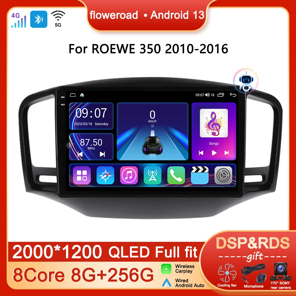 

Car Radio Multimedia Player For ROEWE 350 2010 - 2016 Android GPS Navigation Apple Carplay Autoradio Intelligent System WIFI DSP