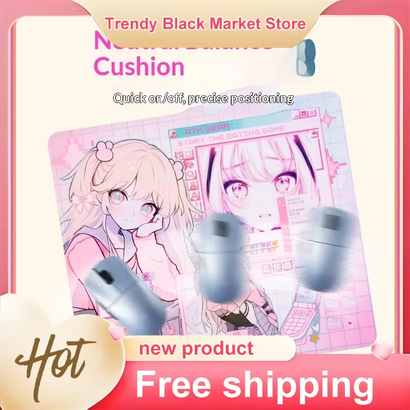 Genuine  ATK Cute Nana Anime Mouse Pad Extra Large Neutral Smooth Pad FPS Dedicated E-Sports Game Office Valorant For Girl Gift