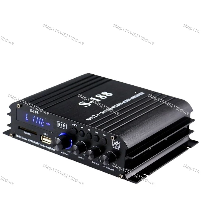 S-188 Bluetooth USB Card 2.1 Channel Subwoofer Amplifier for Home Car Use