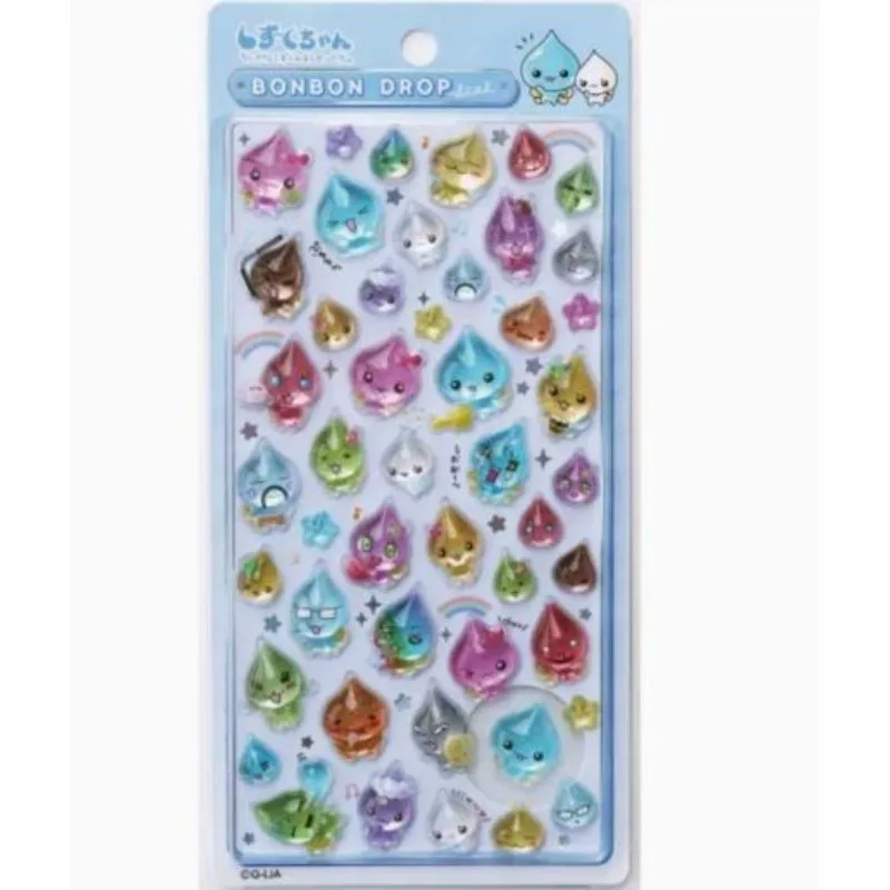 Hot New Vintage piccolo adesivo in rilievo con gocce d'acqua, adesivo in cristallo 3D, adesivo decorativo epossidico solido