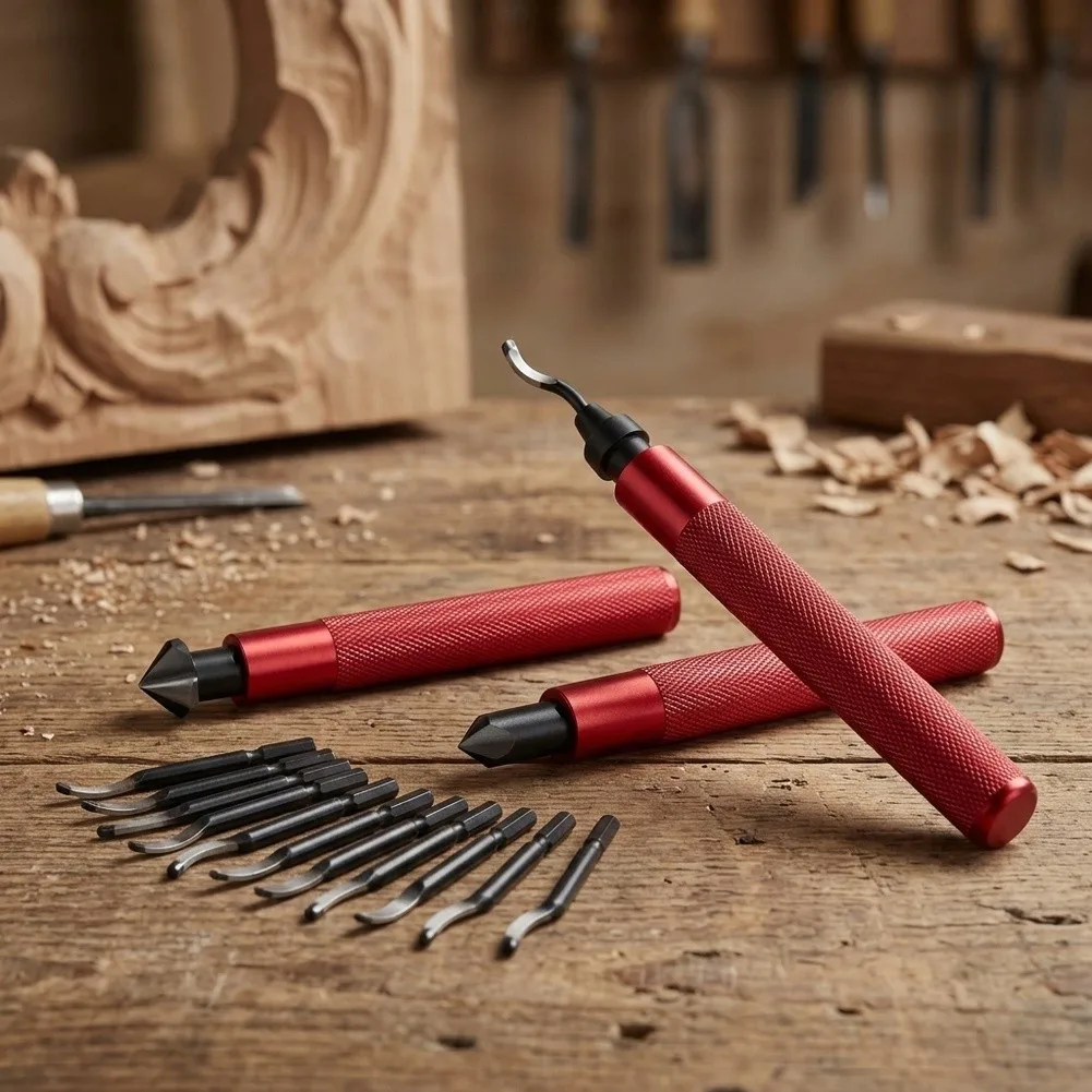 Precision Hand Deburring Tool Kit 360 Degree Rotating For Blades For Aluminum Copper PVC Pipes Cleaning Edges