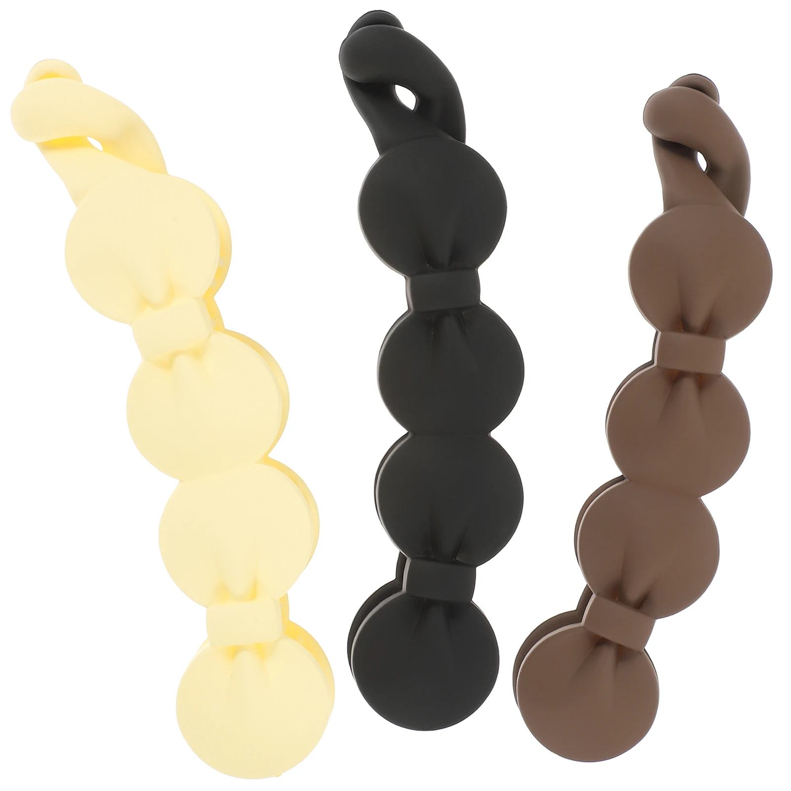 مجموعة مشابك شعر مكونة من 3 قطع، مشابك نسائية لأداة تصفيف الموز وحامل صغير للفتيات #3