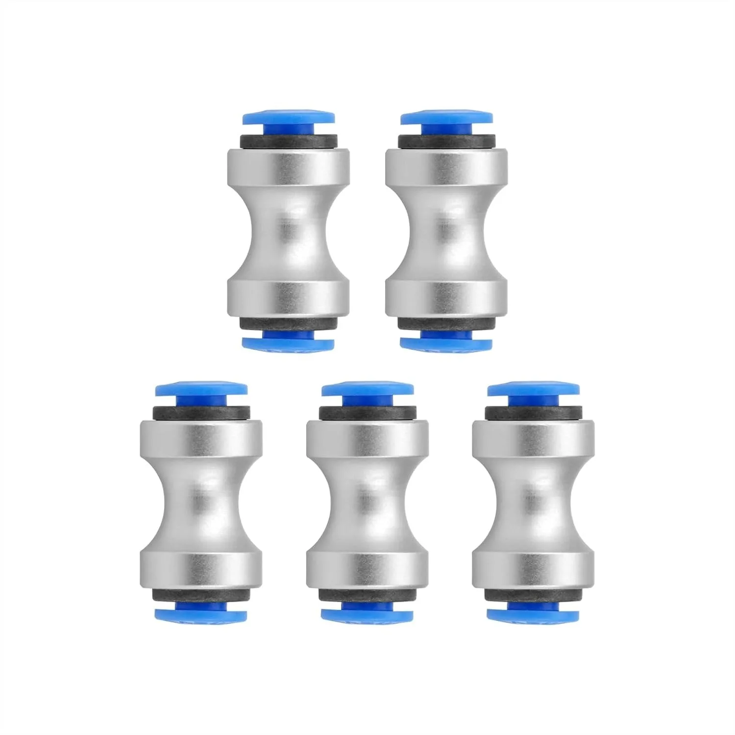 

5-Pack PTFE Tubing Connectors for 3D Printer, Bowden Feed Tube with Alloy Fittings