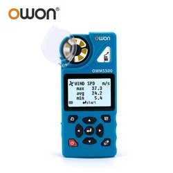 OWON OWM5500 Digital Anemometer, 7-in-1 With 8000 Aata Memory, 7 Measurement Modes, Temperature And Humidity APP Remote Control