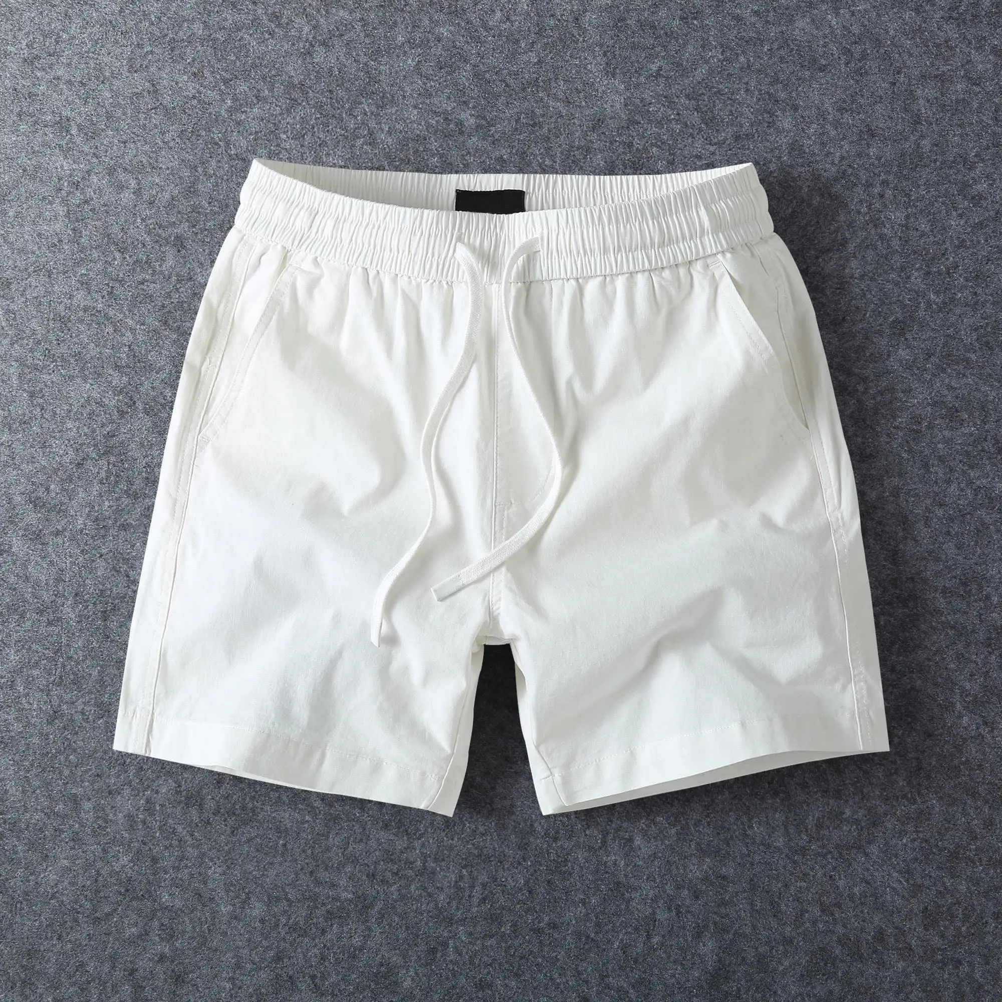 Kaus Fitn Lari Kasual Pria Musim Panas Celana Olahraga Melar Sejuk Panjang Seperempat Kaus Kaki Lurus Pinggang Tengah