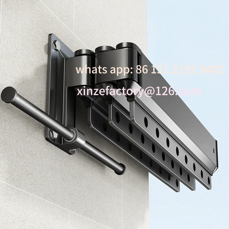 

Customizable folding clothes drying rack balcony invisible clothes drying wall-mounted bay window clothes drying artifact