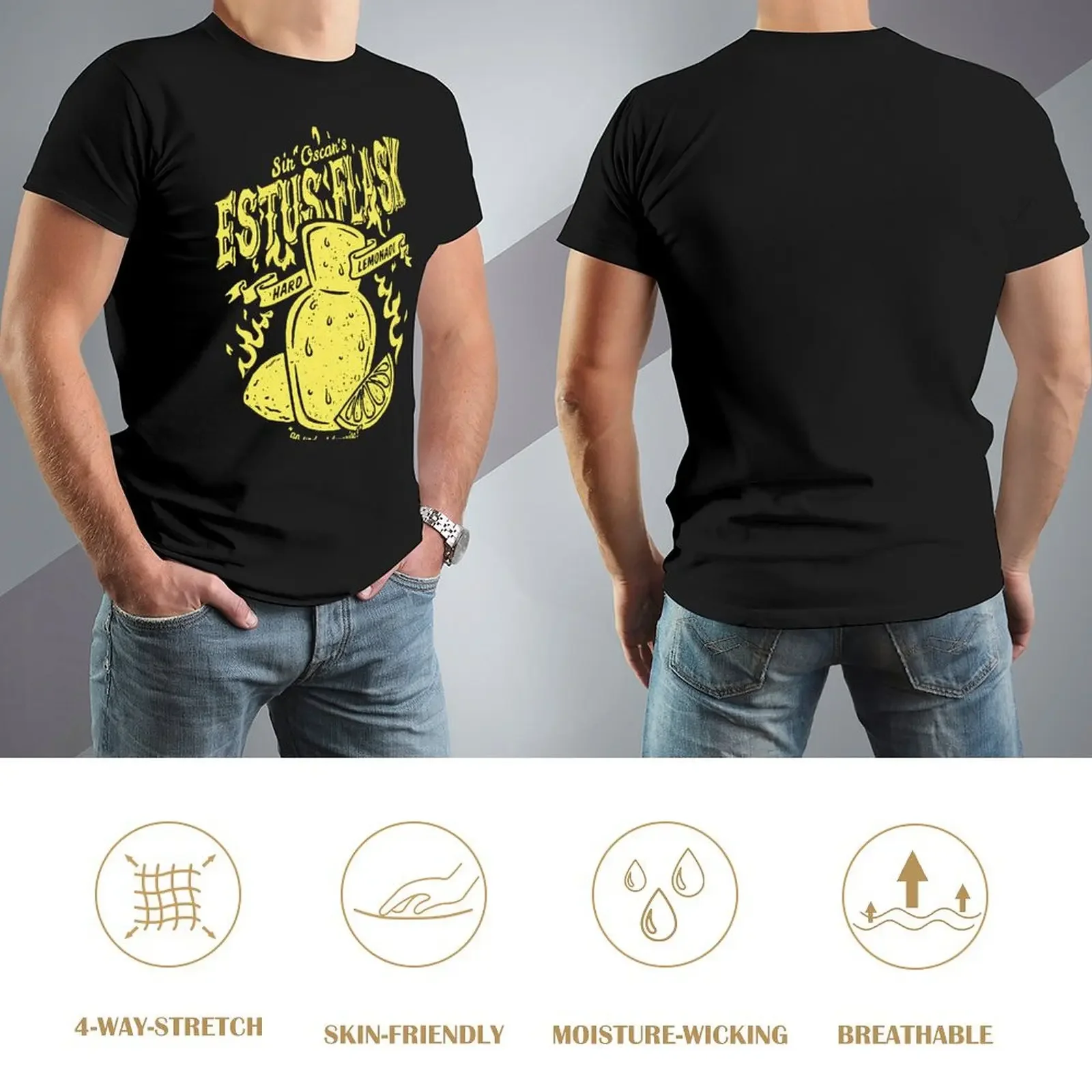 Estus Flask Hard Lemonade T-Shirt baggy shirts plain vintage clothes t shirts men image 4