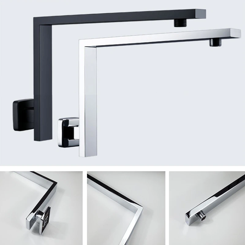 Dark-mounted wall shower nozzle fittings gun ash heightening and lengthening bracket fixed pipe top spray connecting rod