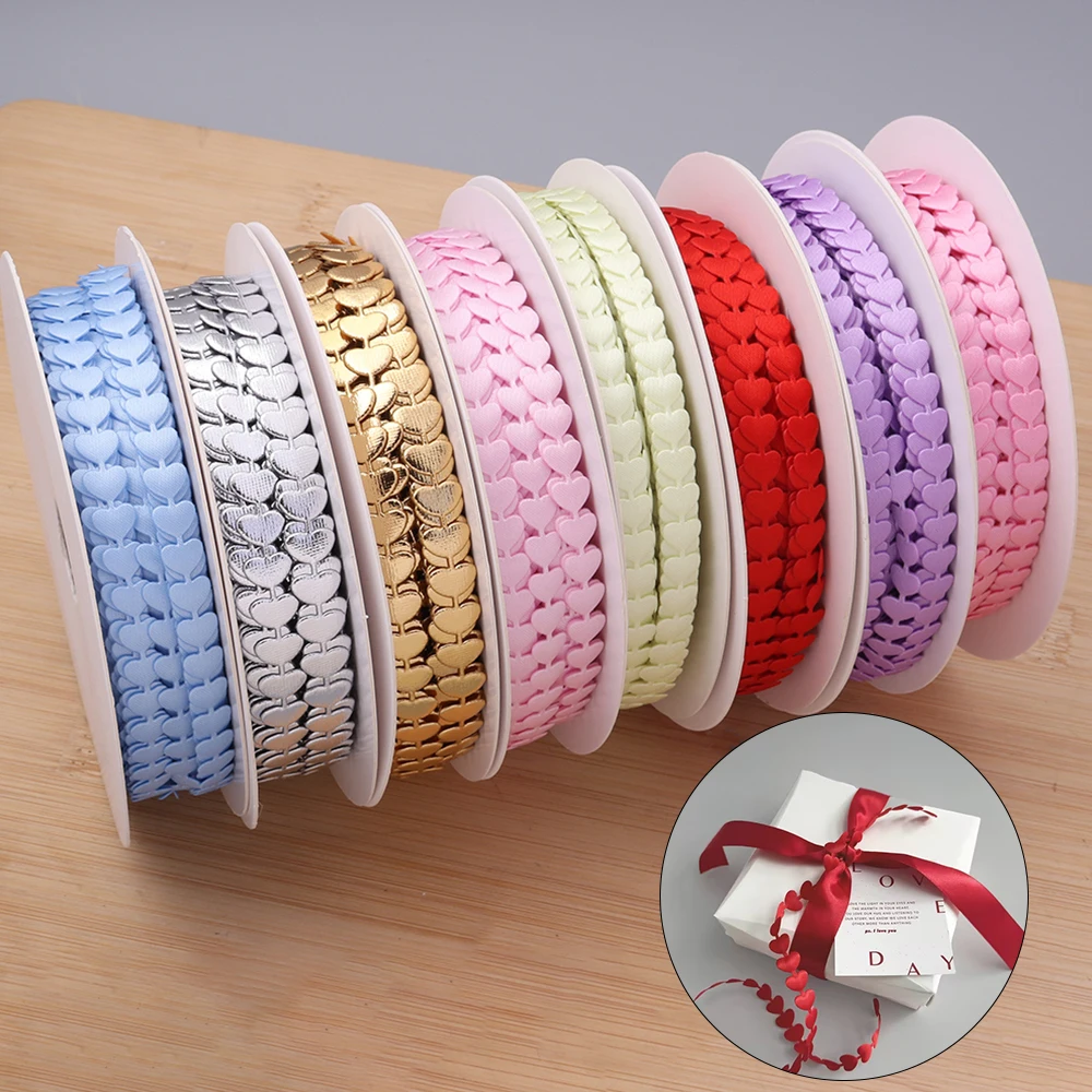 20 Yards/Rolle 0,8 cm herzförmiges Band, Geschenkverpackung, Blumenstrauß, Dekoration, Bekleidung, Nähen, DIY, Basteln, Hochzeit, Partyzubehör