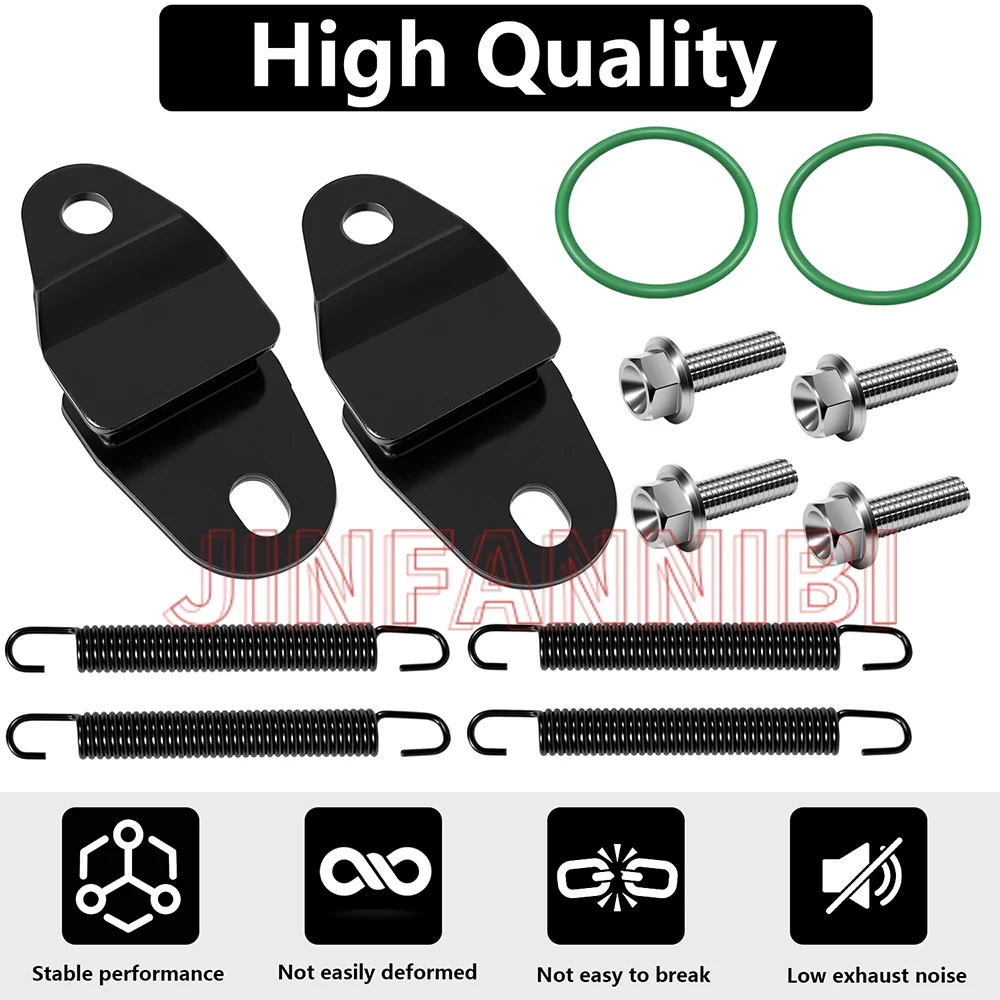 Exhaust Muffler Stays Mounts Hangers & Titanium Bolts Set for Yamaha Banshee 350