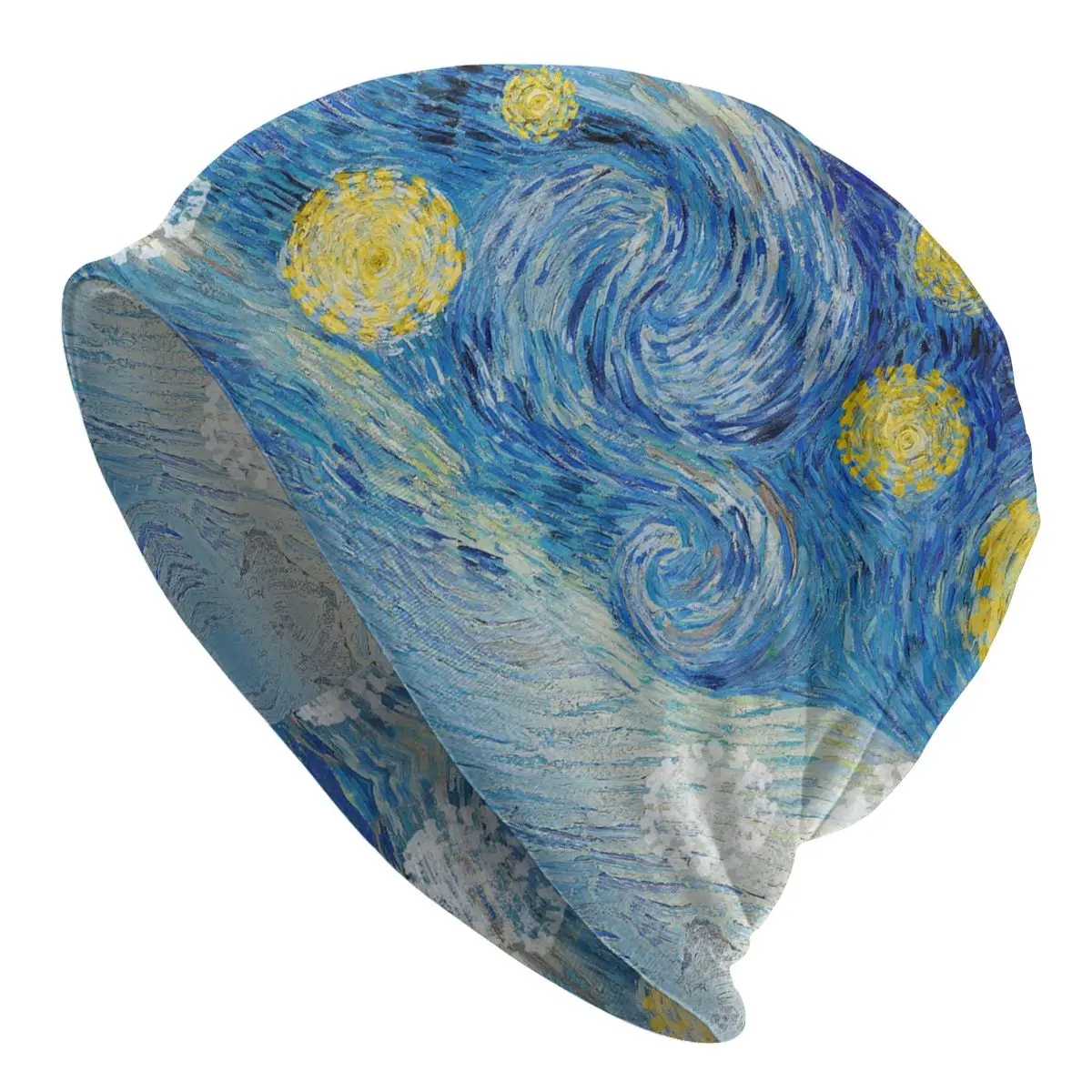 Starry Night Vincent Van Gogh Painting Spring Autumn Soft Hats Bonnet Sport Pullover Breathable Fitness Turban Warm Running