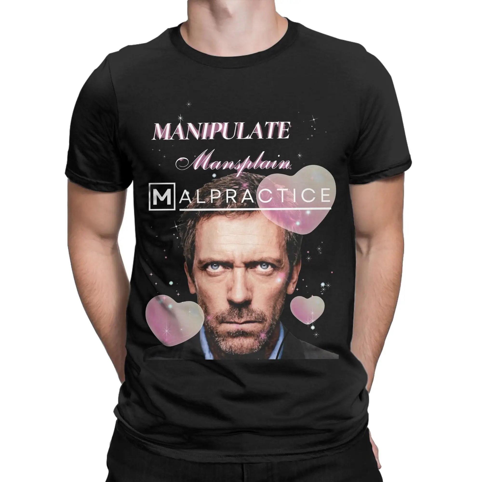 التلاعب Mansplain Malpractice House MD Dr Gregory House تي شيرت الصيف موضة تي شيرت ملابس للرجال قصيرة الأكمام بلايز