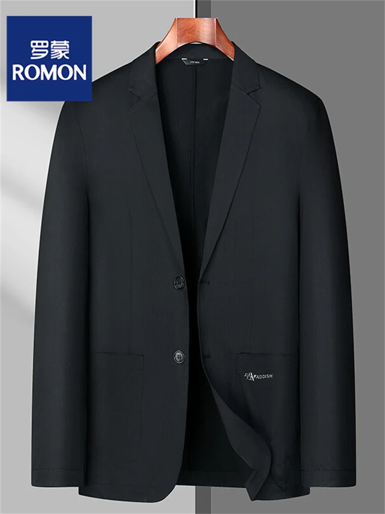 

Мужской дышащий легкий шелковый костюм Lormen: пиджак, деловой повседневный весенне-летний однобортный пиджак из ледяного шелка, маленький костюм