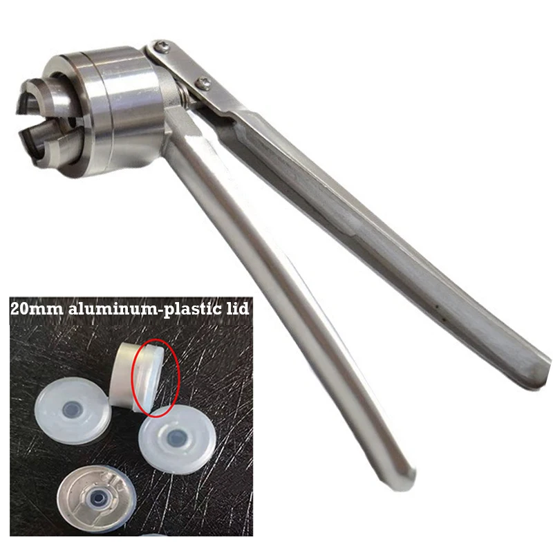 Stainless Steel Manual Vial Crimper Hand Sealing Pliers For Crimping 20mm Aluminium-Plastic Cap Bottle Capping Machine