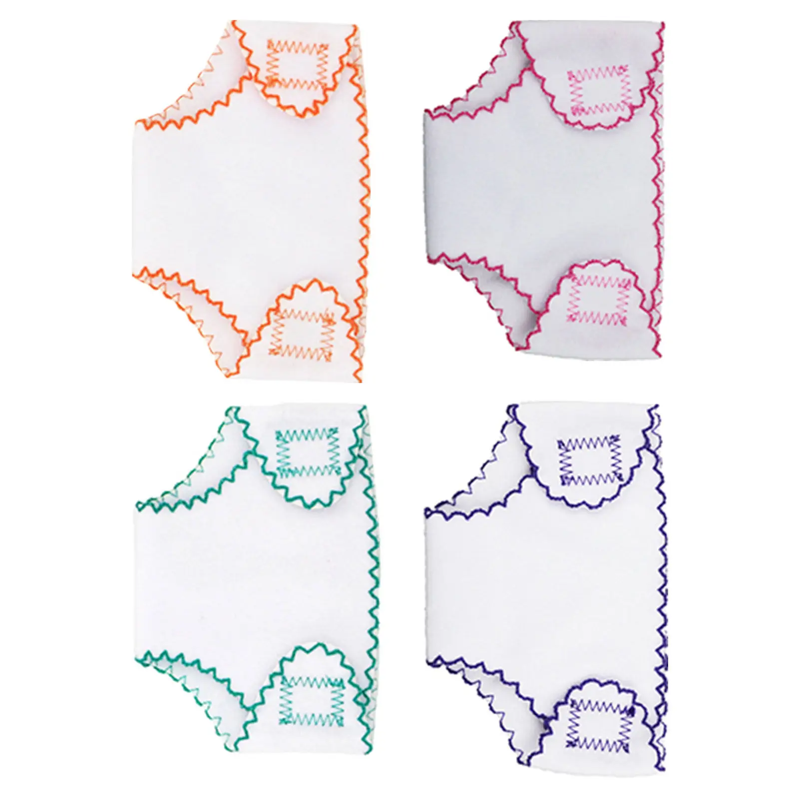 

4Pcs Baby Accessories Soft Fabric Mini Diapers Reusable Clothes for 18 Inch Girl Pretend Play Cloth Nappies Mini Outfit