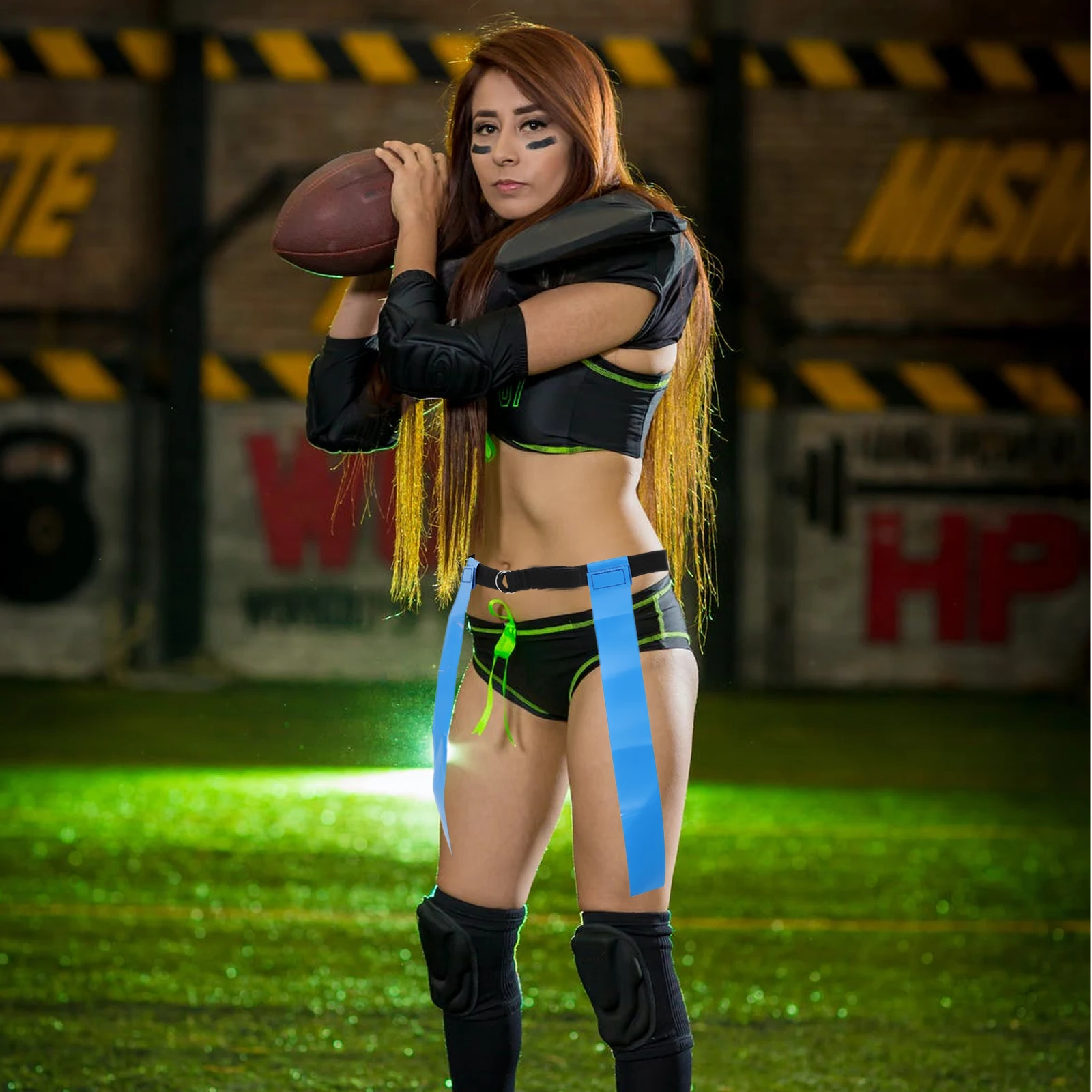 

Premium PU Flag Football Belts Two Loops Easy On Off Kids Sports Games Capture Flag Football Supplies Equipment Game