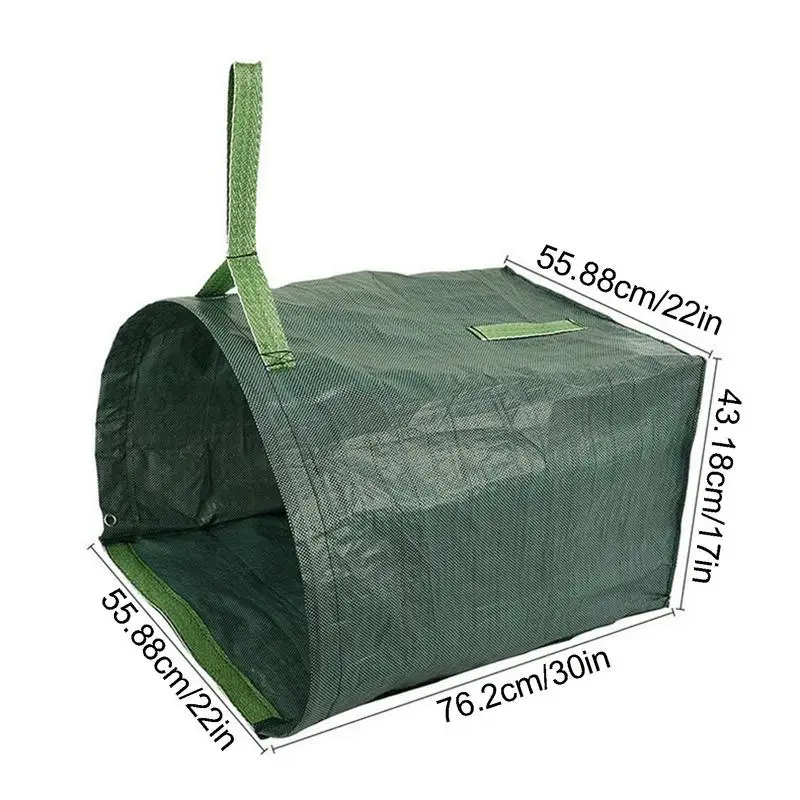 Garden Waste Bags Large Capacity Reusable Leaf Sack Light Trash Can Storage Bag Garden Garbage Waste Container For Moss Lawn