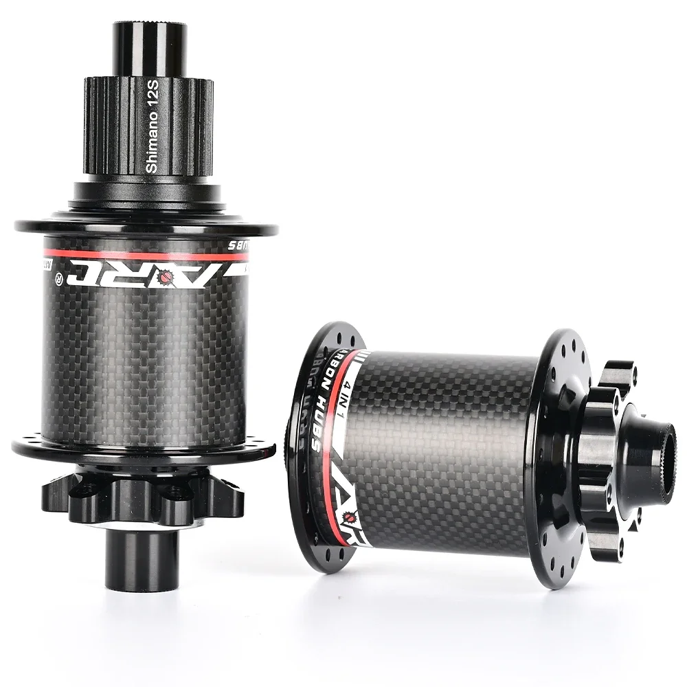 ARC Carbon Fiber MTB Hubs 4 bearing 6 Pawls 114 Click Mountain Bike hub 8 9 10 11 12 speed 135*10MM 142*12MM 32 Holes Bicyle Hub