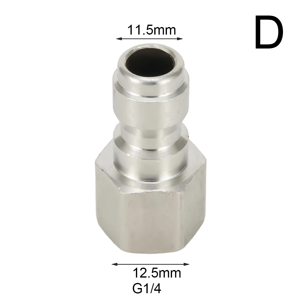 1/4 Quick Connector Pressure Washer Connector Coupling Quick Release Adapter Garden High Pressure Cleaning Machine Connector