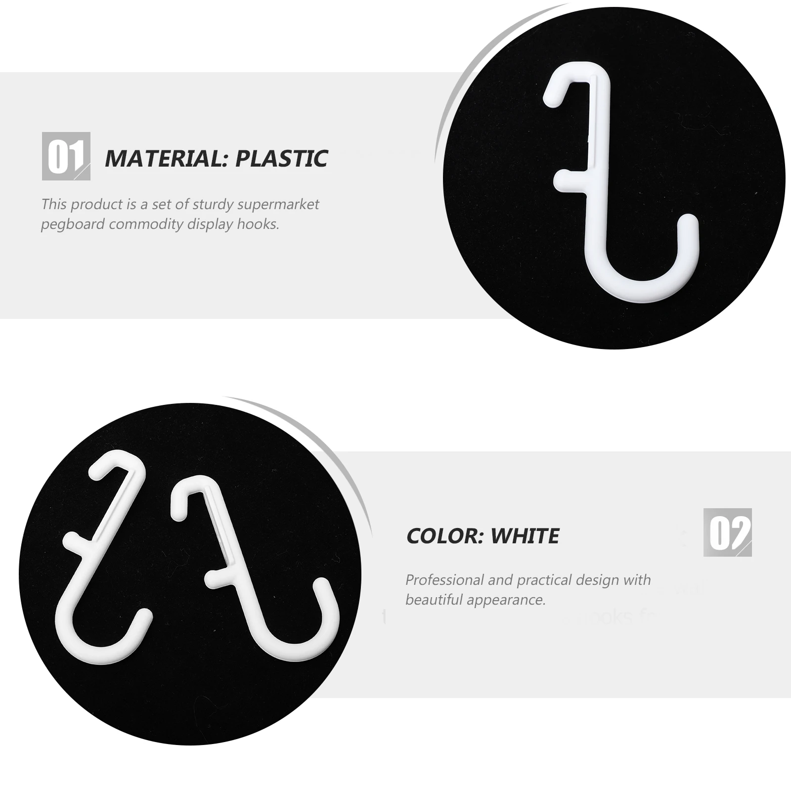 

7Pcs Pegboard Hooks Plastic Hanging Display Shelf Hooks for Supermarket Shop Display Rack Pegboard Hook Supermarket Shelf Hook