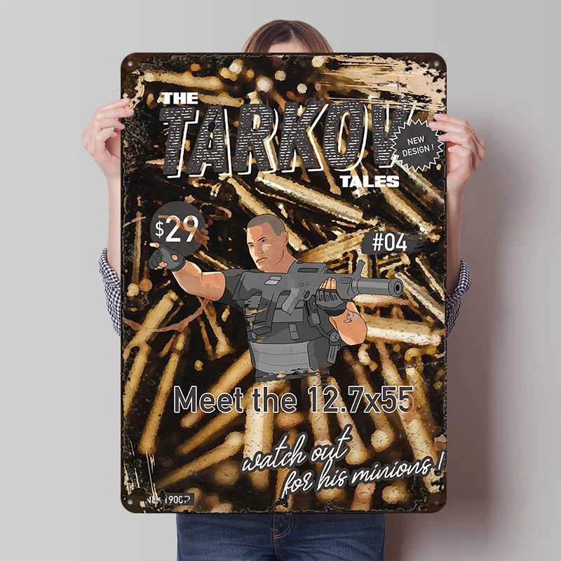 

Плакат Tarkov Tales Gluhar V2, индивидуальный настенный художественный винтажный металлический знак, ретро жестяная табличка для мужской пещеры, игровое украшение, комната, дом
