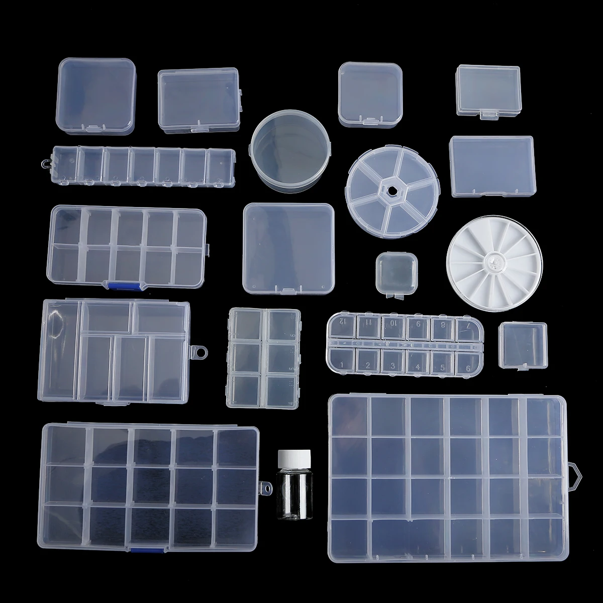 24 Grid Transparent Storage Boxes Hardware Buttons Fishing Jewellery Accessories Packaging Boxes Stationery Storage Boxes
