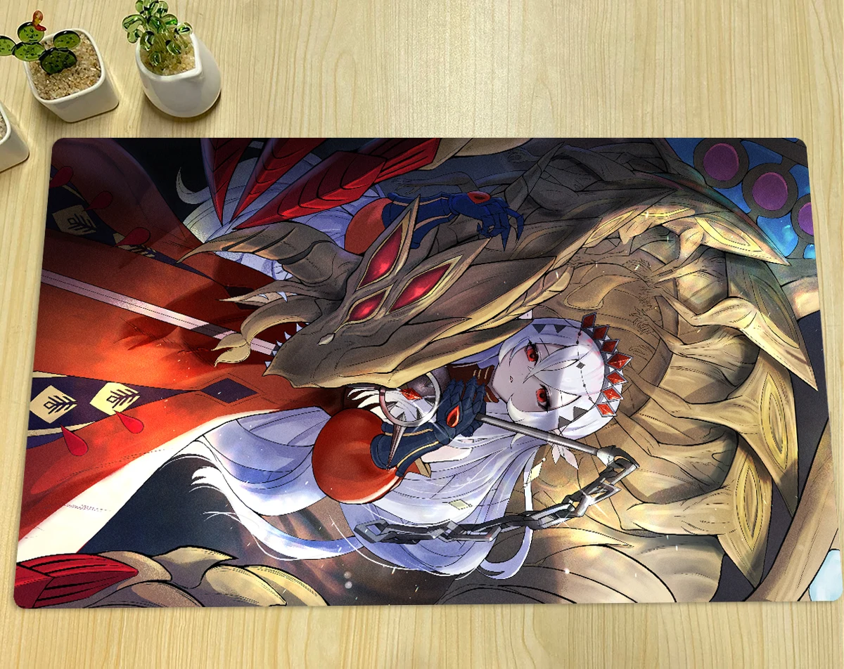 

Игровой коврик YuGiOh Red Cartesia, игровой коврик для настольных игр TCG, играющий в карты, аниме коврик для мыши, резиновый настольный коврик, зоны и сумка