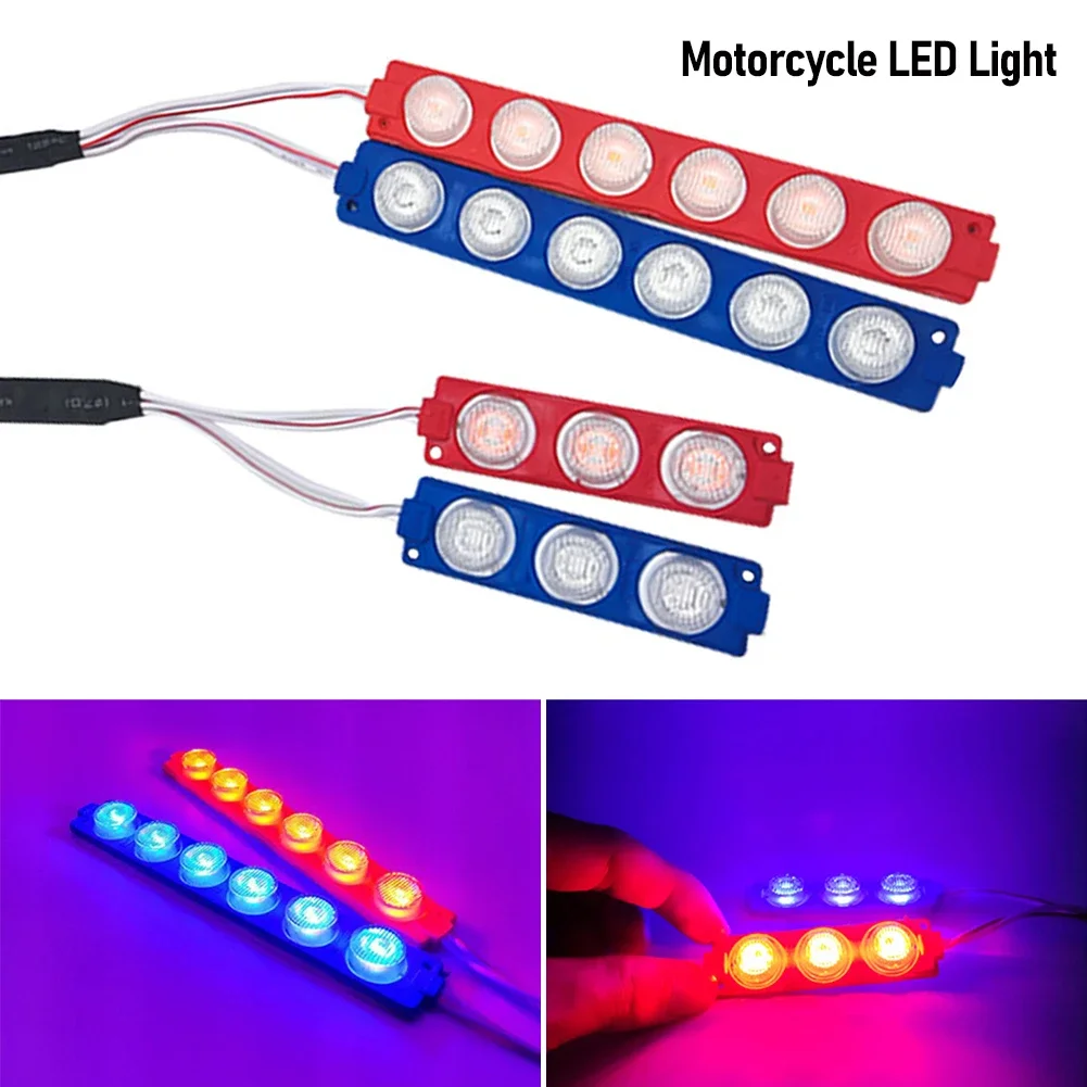 2Pcs Car Lamp 6/12led Strobe Light One-to-Two Warning Light Middle Net Strobe Light Strobe Lamp Flash Lamp DC12v