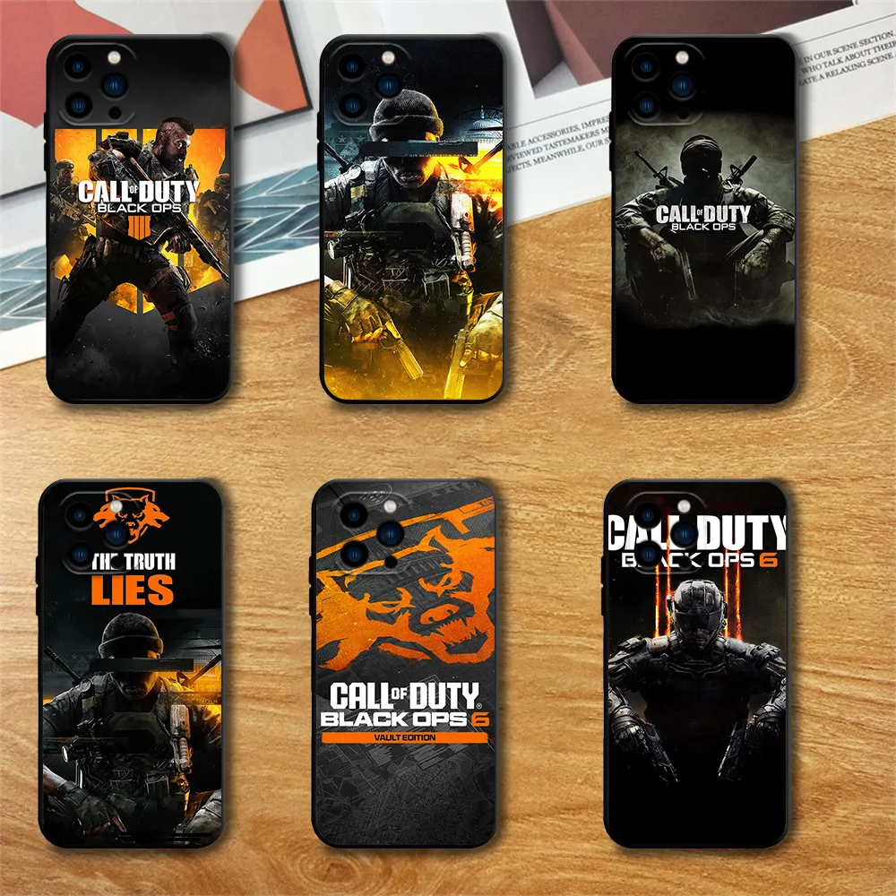 C-Call of D-Duty B-Black O-Ops 6 Phone Case For Samsung S23 22 ULTRA A22 23 32 A34 52 53 54 A71 72 73 Black Soft Silicone Cover