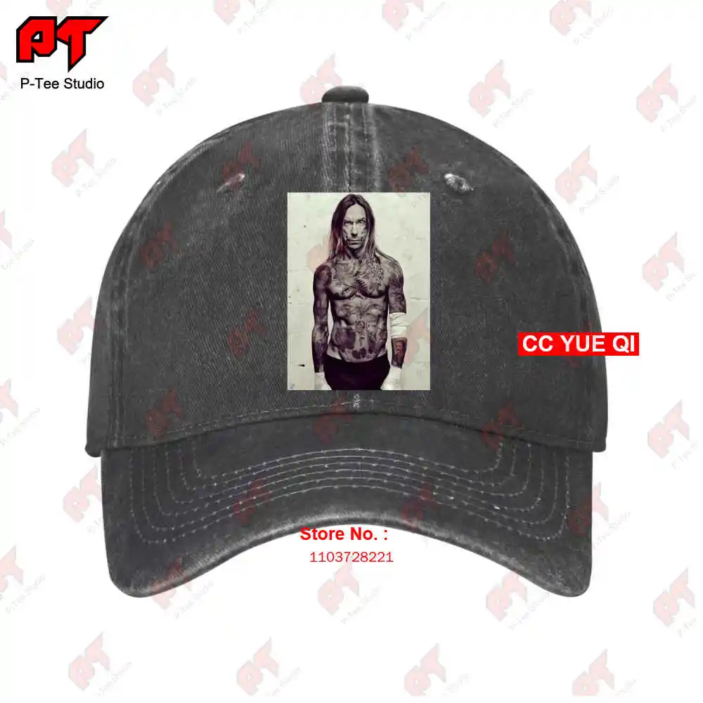 E1Syndicate Iggy Pop The Stooges Clash Tattoo Baseball Caps Truck Cap NY1D