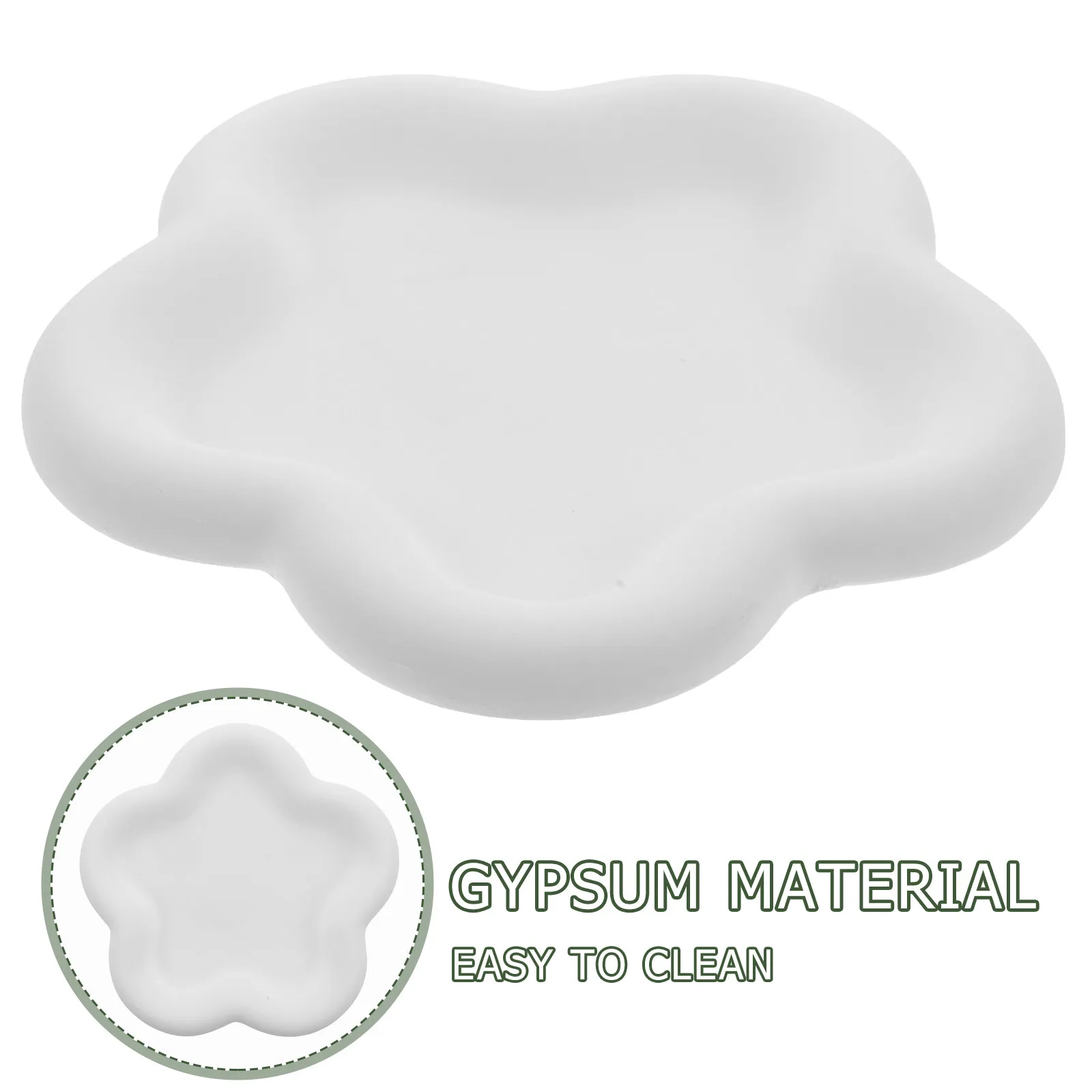 Trinket Dish Unique Irregular Shaped Gypsum Jewelry Tray Decorative Ring Holder Necklace Storage Plate Jewelry Display Dish