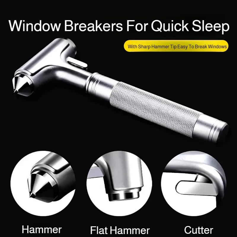 Car Safety Hammer with Seat Belt Cutter Emergency Escape Hammer Auto Window Breaker Rescue Life Saving Kit Survival Essential - view 3
