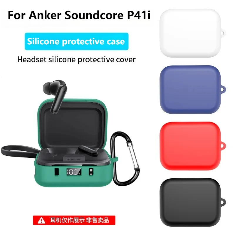 

Shockproof Dustproof Silicone Case For Soundcore P41i - Full-Protection Earbuds Charging Case Cover