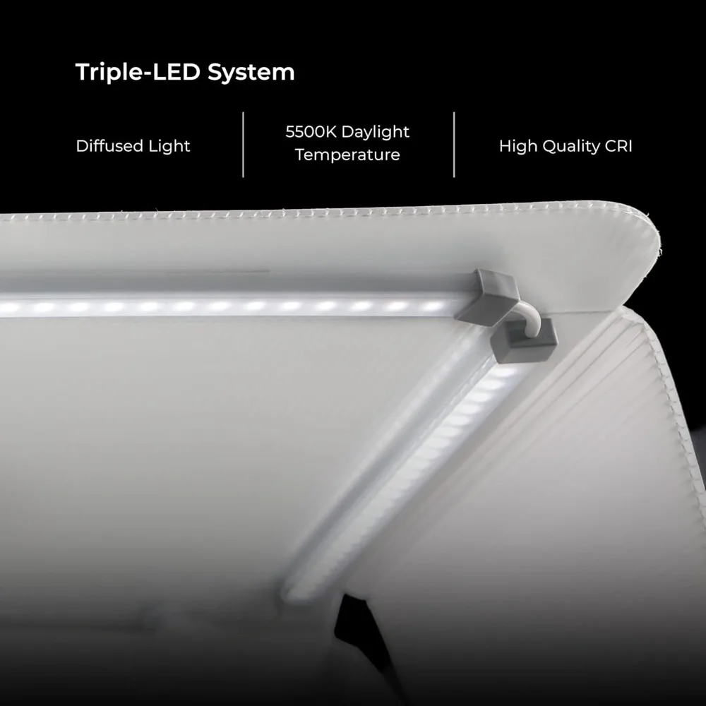 

25inch Lightbox for Product Photography / 25" x 25" / Portable Studio, Dimmable LED Chips