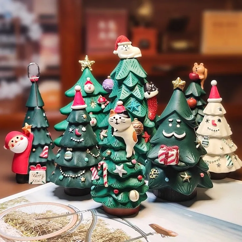 

New Christmas Decoration Resin Christmas Tree Ornament Ornaments Navidad Decoraciones Para El Hogar Albero Di Natale Kerstboom