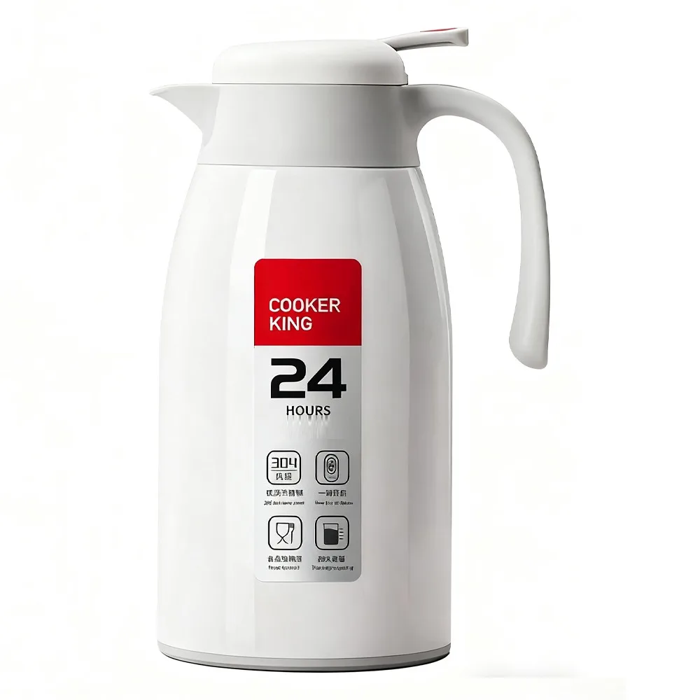 

COOKER KING 2,2 л термос большой емкости из нержавеющей стали 304, термос с изоляцией, не содержащий бисфенола А, термос для домашнего использования