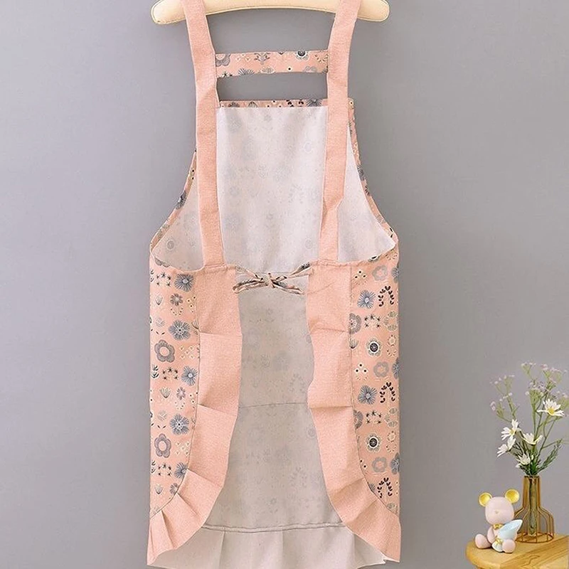 {CC44} 1 Pc Kitchen Sleeveless Apron Household Polyester Cooking Apron With Pocket Clothes Protection For Barber Painter Chef