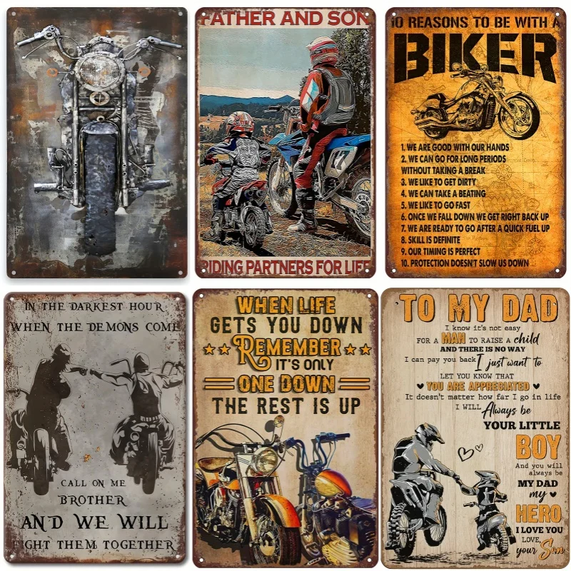 Vintage Motorcycle Enthusiasts Metal Art Nostalgic Garage Decor Metal Tin Signs Posters Plate for Bar Garage Club Vintage Lovers view 3