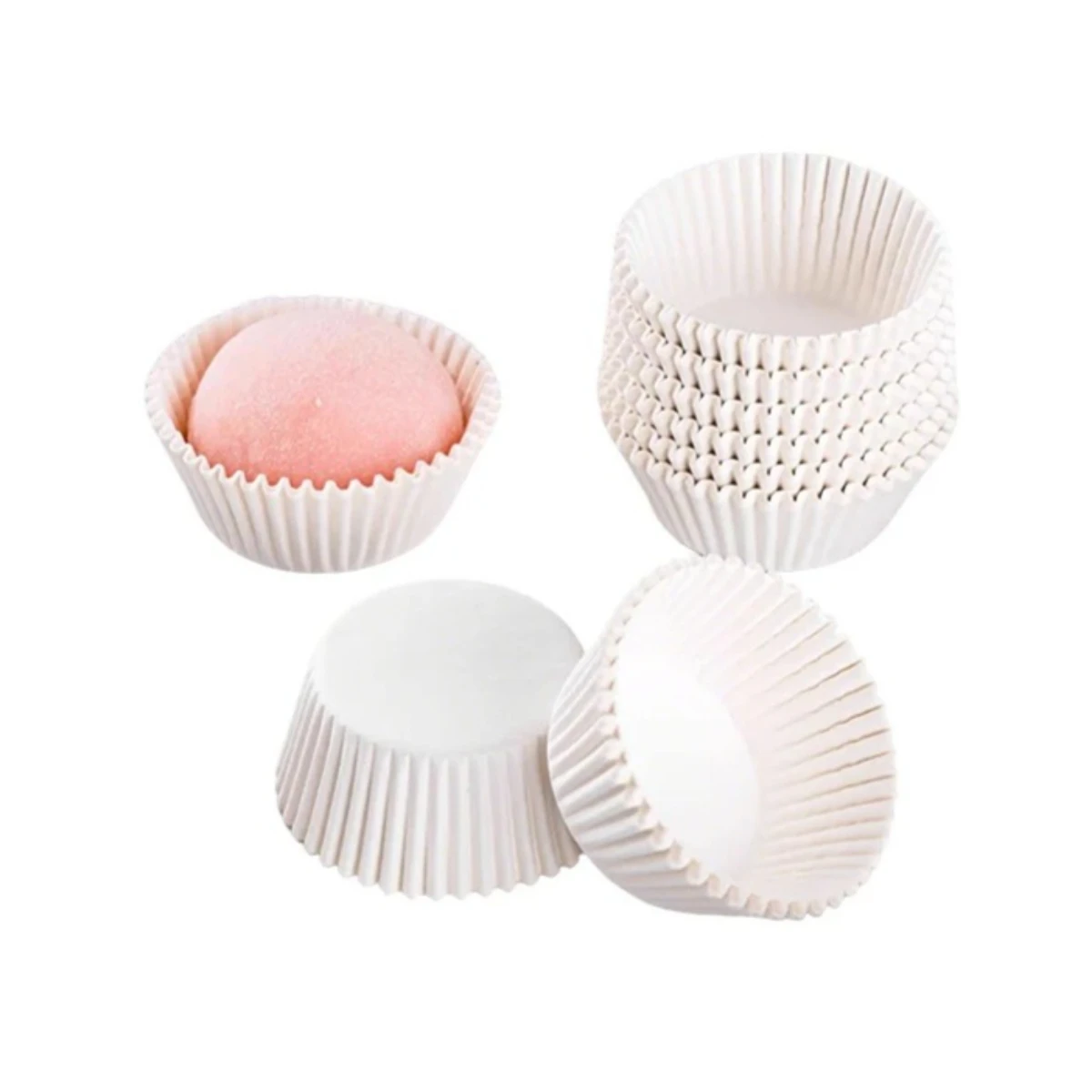 100 Count Non Stick Cupcake Liners Greaseproof Food Grade Baking Cups Microwave Safe Premium Paper Cups for Desserts Muffins
