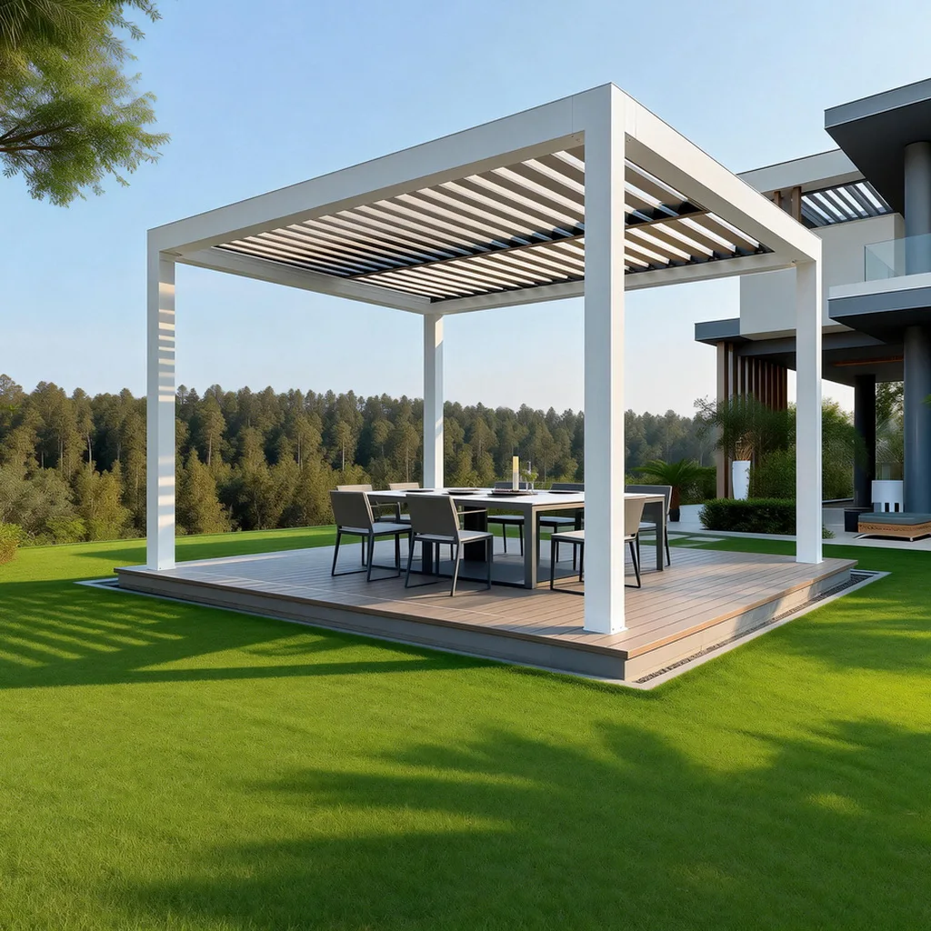 3X3m 3X4m 3X6m 4x6m Luxury Eco-Friendly Aluminum Bioclimate Electric Garden Pergola With Louvered Terrace Roof Powder Coated