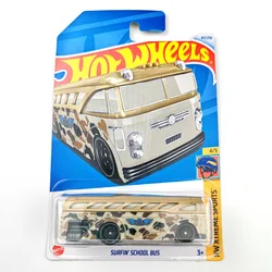 2024-65 Hot Wheels Cars SURFIN' SCHOOL BUS 1/64 Metal Die-cast Model Collection Toy Vehicles