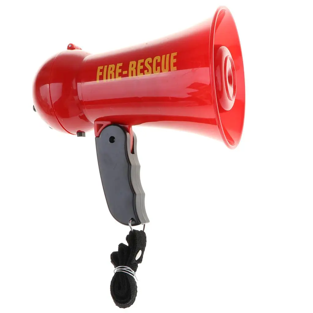 Fire Fighter Megaphone Bullhorn Pretend Play Toy for Children Educational Police Officer Dress Up Costume