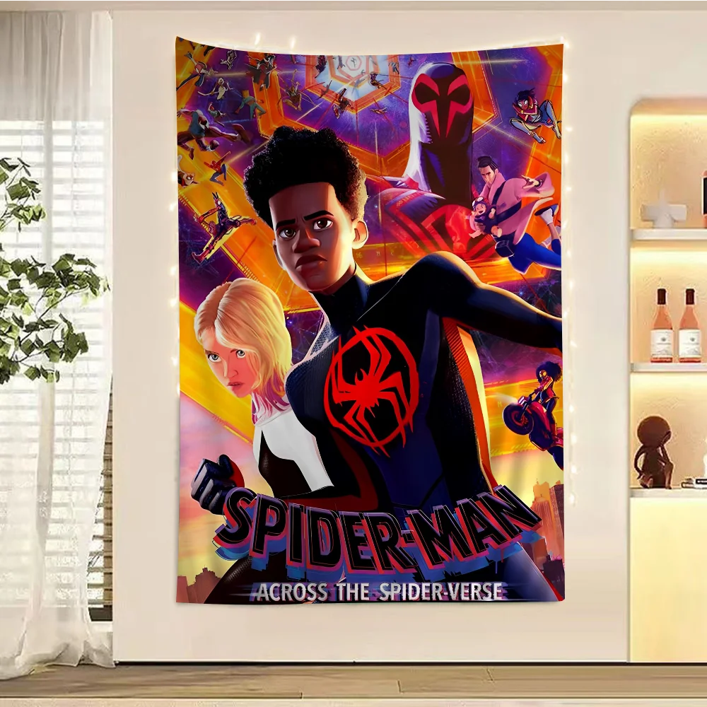 

Spider Hero Man Across Verse Printed Large Wall Tapestry Hanging Tarot Hippie Wall Rugs Dorm Art Home Decor