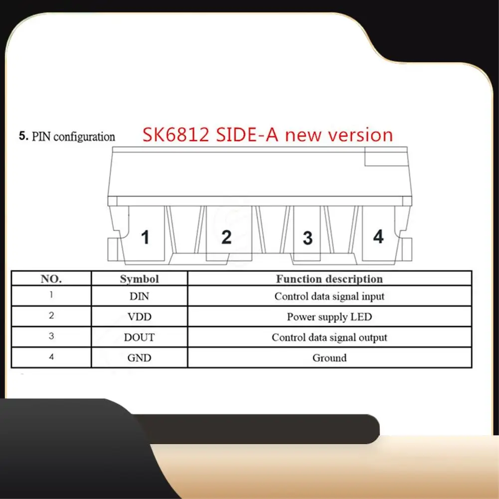 

100 шт. SK6812 SIDE-A SK6812 IC в светодиодном чипе боковое освещение SMD 4020 RGB для полосового экрана с индивидуальной адресацией-T44C